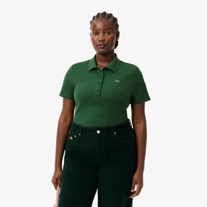 Dámská polokošile L.12.D Slim Fit z žebrované bavlny Dámská polokošile L.12.D Slim Fit z žebrované bavlny