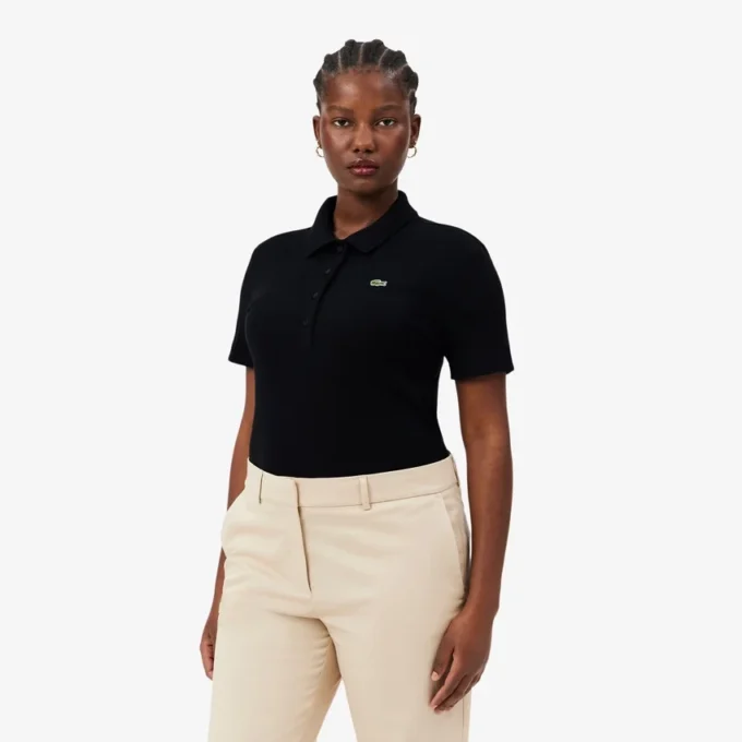 Dámská polokošile L.12.D Slim Fit z žebrované bavlny Dámská polokošile L.12.D Slim Fit z žebrované bavlny