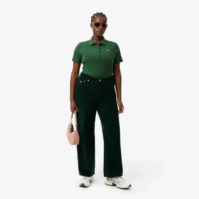 Dámská polokošile L.12.D Slim Fit z žebrované bavlny Dámská polokošile L.12.D Slim Fit z žebrované bavlny