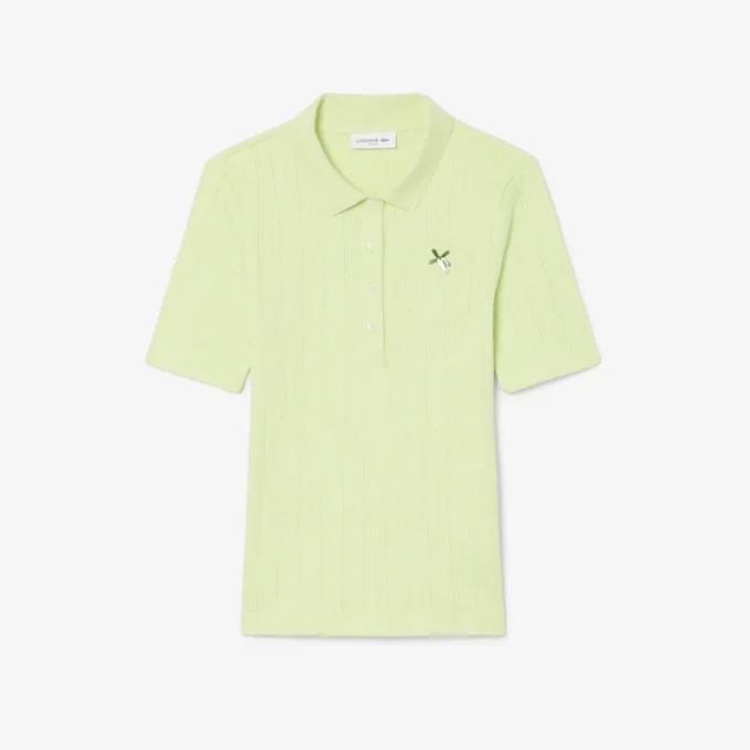 Dámská polokošile Slim Fit Pointelle s logem L.12.12