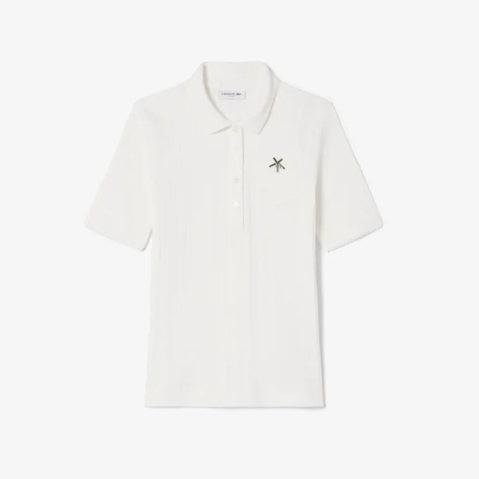Dámská polokošile Slim Fit Pointelle s logem L.12.12