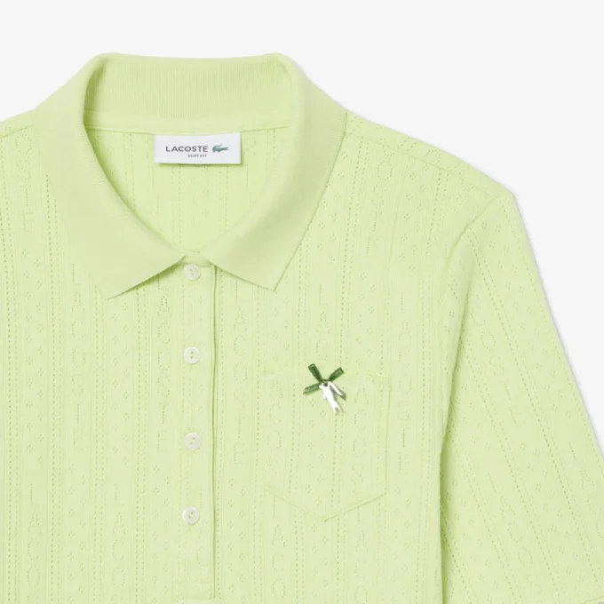 Dámská polokošile Slim Fit Pointelle s logem L.12.12