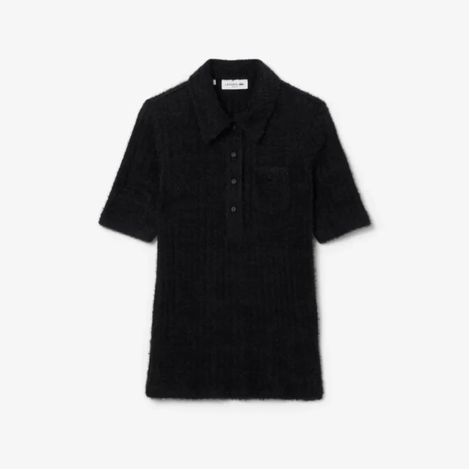Dámská polokošile Slim Fit s žebrovaným úpletem Dámská polokošile Slim Fit s žebrovaným úpletem