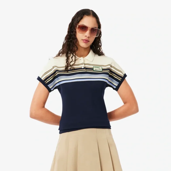 Dámská pruhovaná polokošile Slim Fit vyrobená ve Francii Dámská pruhovaná polokošile Slim Fit vyrobená ve Francii