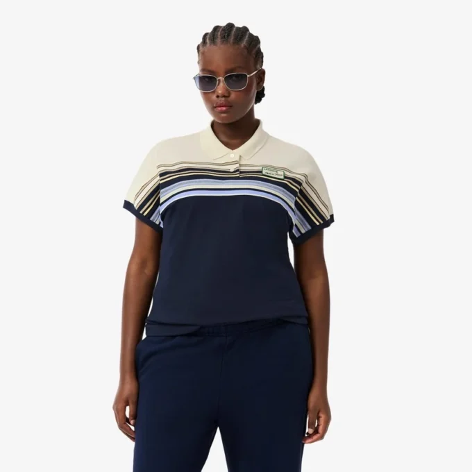 Dámská pruhovaná polokošile Slim Fit vyrobená ve Francii Dámská pruhovaná polokošile Slim Fit vyrobená ve Francii