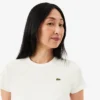 Dámské slim fit tričko z žebrované bavlny Dámské slim fit tričko z žebrované bavlny