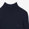 Dámský svetr s vysokým límcem z žebrované merino vlny Dámský svetr s vysokým límcem z žebrované merino vlny
