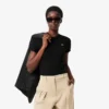 Dámské tričko ze žebrované bavlny se slim fit střihem Dámské tričko ze žebrované bavlny se slim fit střihem
