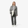 Dámské tričko ze žebrované bavlny se slim fit střihem Dámské tričko ze žebrované bavlny se slim fit střihem