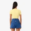 Dámské tričko ze žebrované bavlny se slim fit střihem Dámské tričko ze žebrované bavlny se slim fit střihem