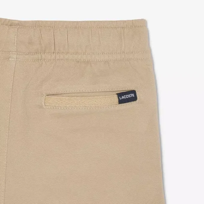 Elastické bavlněné keprové chino šortky Elastické bavlněné keprové chino šortky
