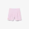 Elastické bermudy s pruhy v oxfordském stylu Elastické bermudy s pruhy v oxfordském stylu