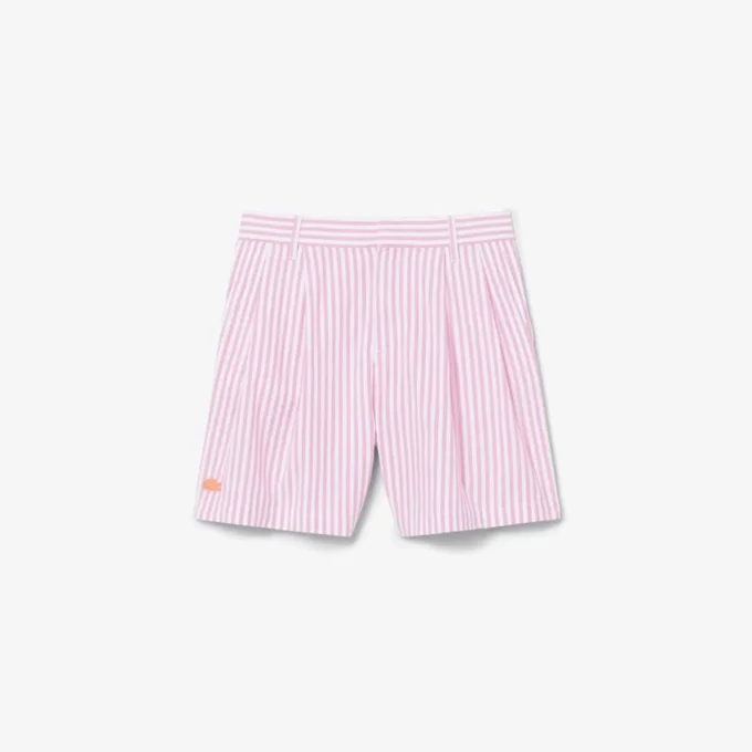 Elastické bermudy s pruhy v oxfordském stylu Elastické bermudy s pruhy v oxfordském stylu