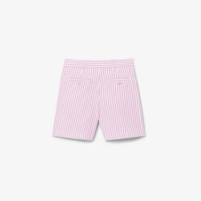 Elastické bermudy s pruhy v oxfordském stylu Elastické bermudy s pruhy v oxfordském stylu