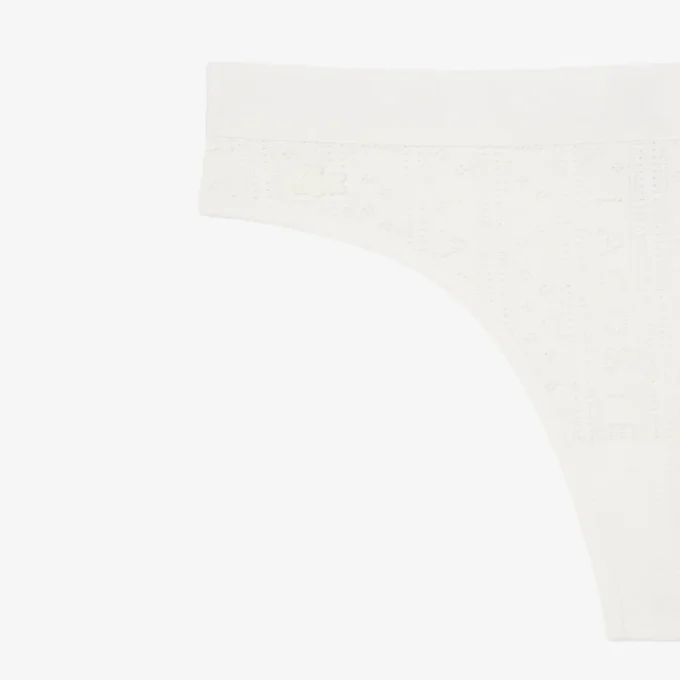 Elastické tanga z pointelle