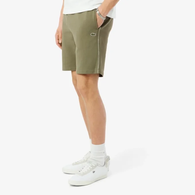 Fleecové šortky s logem a pruhy, regular fit Fleecové šortky s logem a pruhy, regular fit