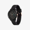 Hodinky Lacoste.12.12 Chrono, černé a karneválově zlaté, silikonové