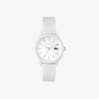 Hodinky Lacoste.12.12 s bílým silikonovým řemínkem