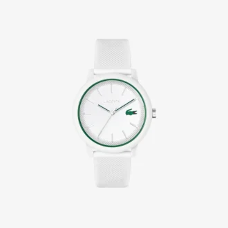 Hodinky Lacoste.12.12 s bílým silikonovým řemínkem
