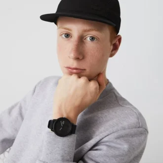 Hodinky Lacoste.12.12 s černým silikonovým řemínkem