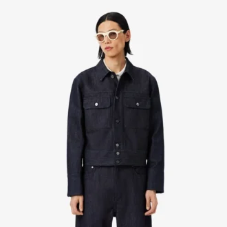 Indigová džínová bunda z přehlídky