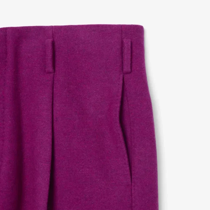 Šité kalhoty Runway ze slubové vlny s širokým střihem