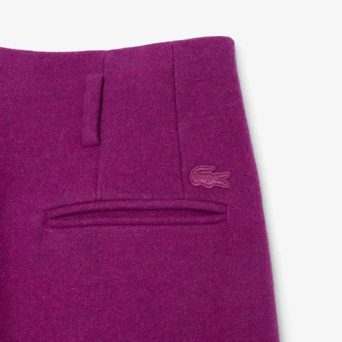 Šité kalhoty Runway ze slubové vlny s širokým střihem