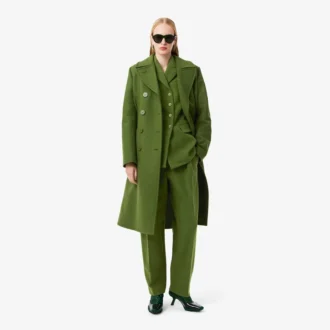 Kalhoty Runway Straight Fit z vlny se slubovým vzorem