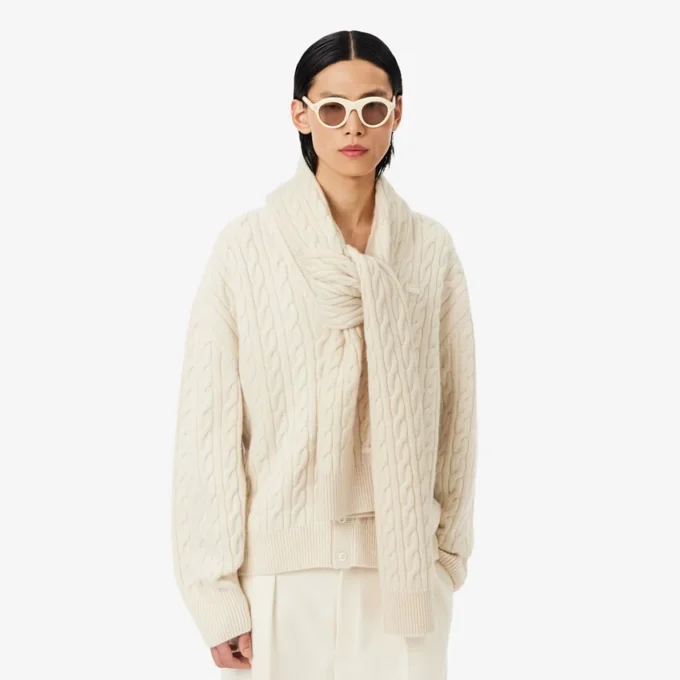 Kašmírový šátek Runway Cable Knit Kašmírový šátek Runway Cable Knit