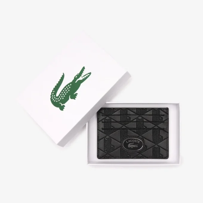Kožený držák na karty s monogramem Kožený držák na karty s monogramem