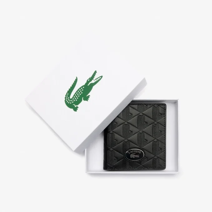 Kompaktní kožená peněženka s monogramem