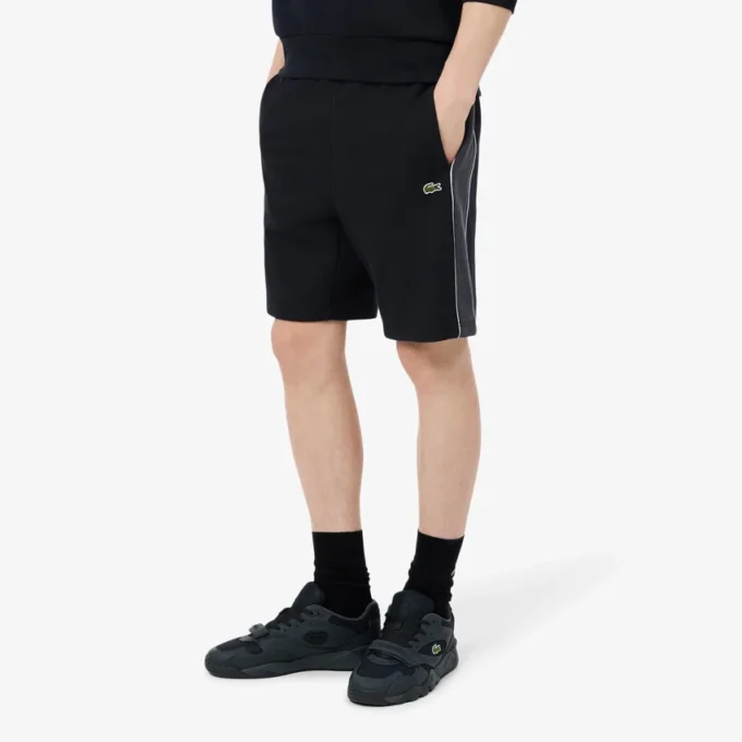 Krátké kalhoty z fleece s barevnými bloky a regular střihem