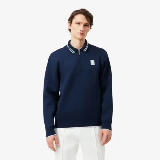 Mikina s límečkem a zipem z kolekce Tenis Heritage