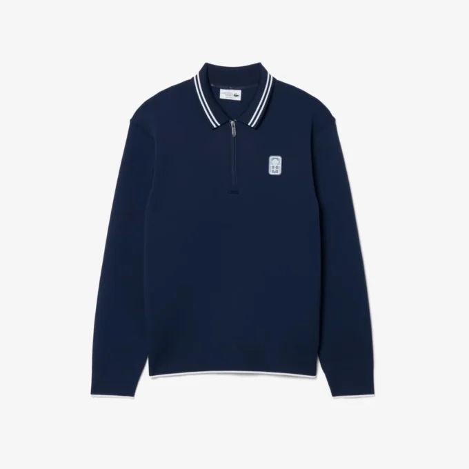 Mikina s límečkem a zipem z kolekce Tenis Heritage Mikina s límečkem a zipem z kolekce Tenis Heritage