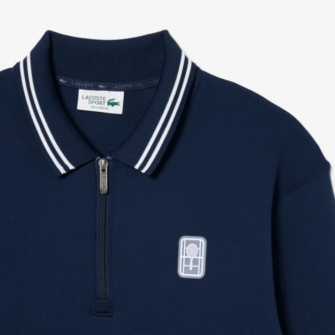 Mikina s límečkem a zipem z kolekce Tenis Heritage Mikina s límečkem a zipem z kolekce Tenis Heritage