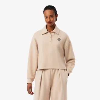 Oversized žebrovaná mikina s límečkem