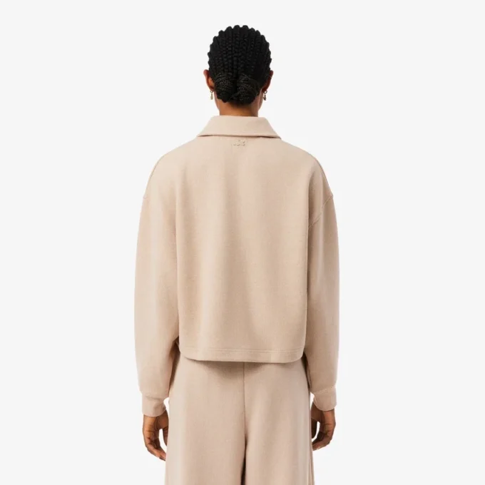 Oversized žebrovaná mikina s límečkem Oversized žebrovaná mikina s límečkem