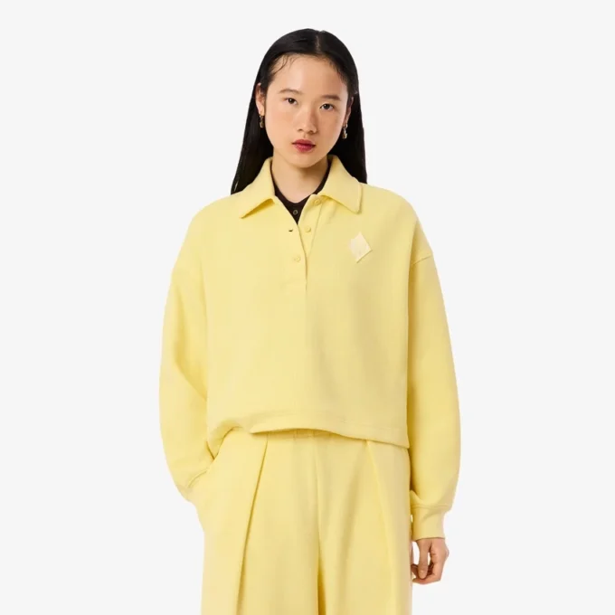 Oversized žebrovaná polokošile s límečkem Oversized žebrovaná polokošile s límečkem