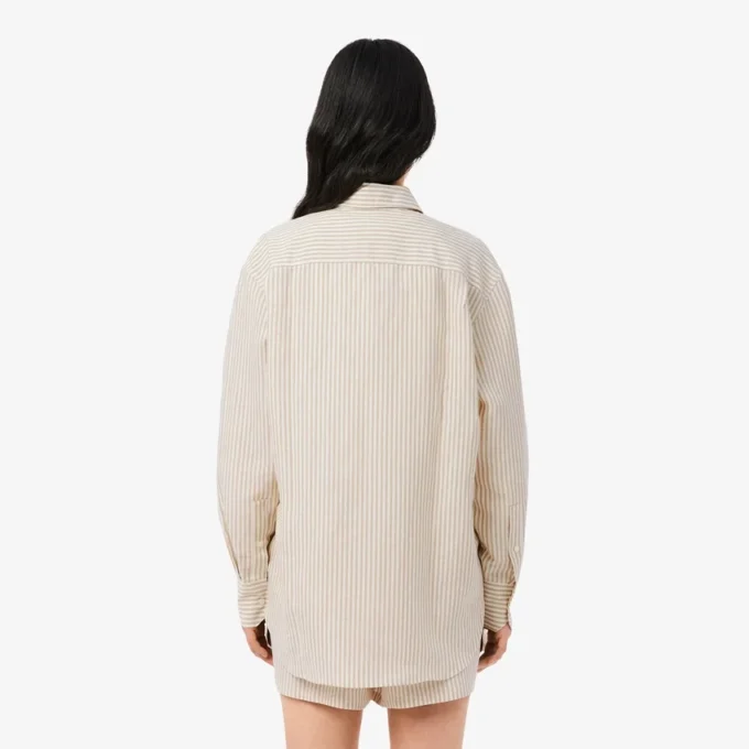 Oversized košile ze směsi lnu a bavlny Oversized košile ze směsi lnu a bavlny