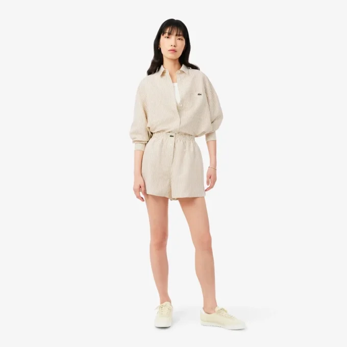 Oversized šortky ze směsi lnu a bavlny Oversized šortky ze směsi lnu a bavlny