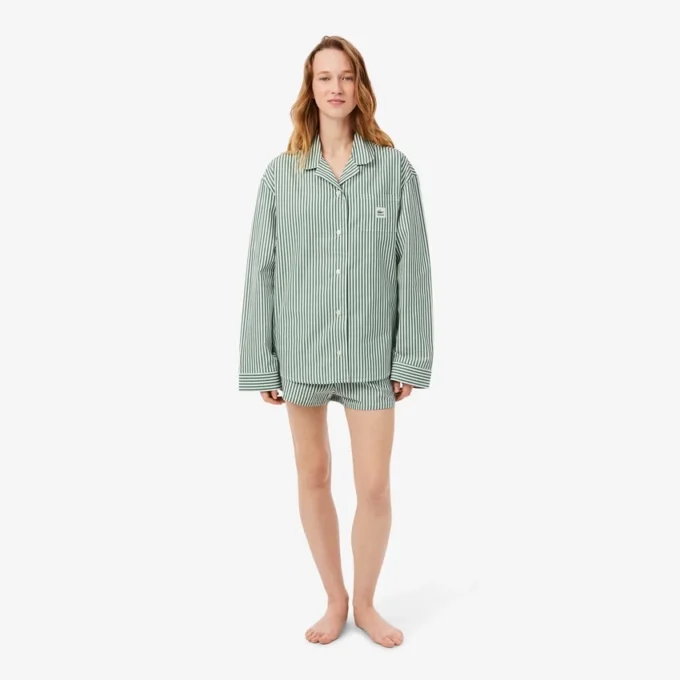 Oversized pruhovaná popelínová pyžamová souprava Oversized pruhovaná popelínová pyžamová souprava