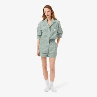 Oversized pruhovaná popelínová pyžamová souprava Oversized pruhovaná popelínová pyžamová souprava