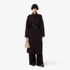 Oversized trenčkot z vlněné směsi Oversized trenčkot z vlněné směsi