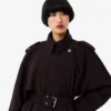 Oversized trenčkot z vlněné směsi Oversized trenčkot z vlněné směsi