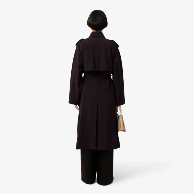 Oversized trenčkot z vlněné směsi Oversized trenčkot z vlněné směsi