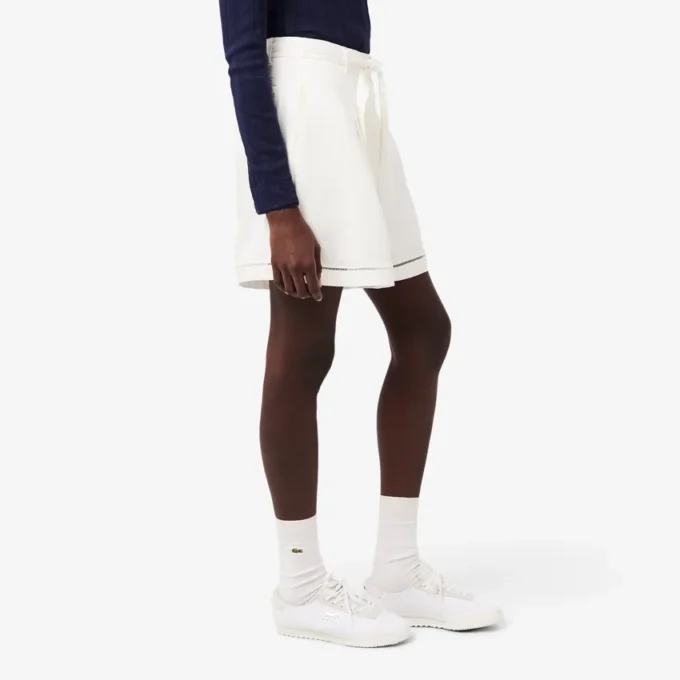 Oversized volné bermudy ze směsi lnu a bavlny Oversized volné bermudy ze směsi lnu a bavlny