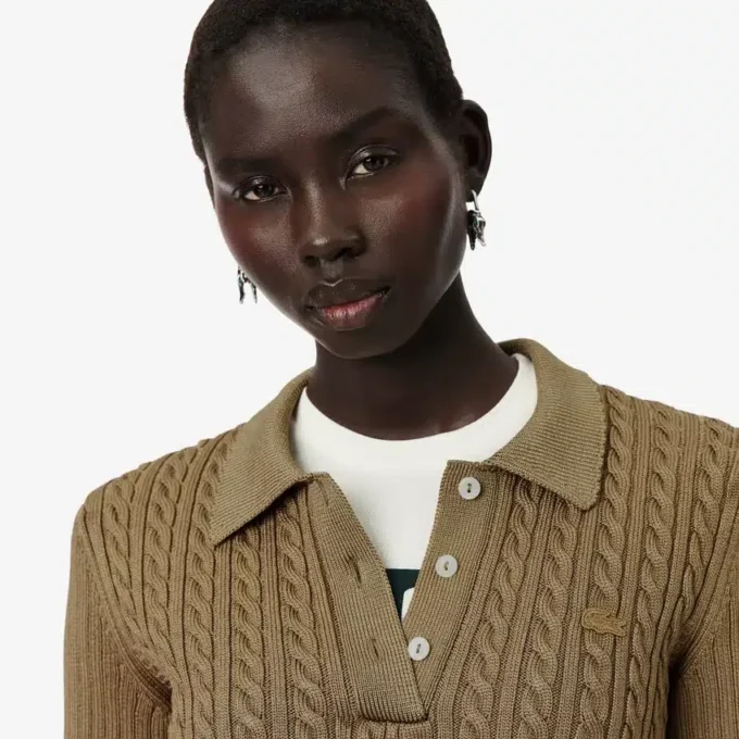 Pletený svetr s polo límcem z kolekce Runway