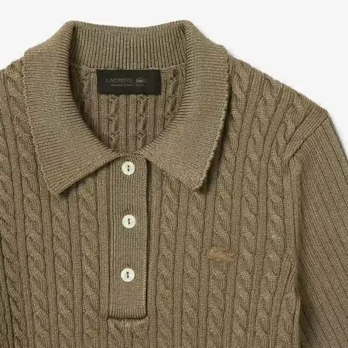 Pletený svetr s polo límcem z kolekce Runway
