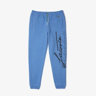 Pánské bavlněné fleecové tepláky s potiskem Signature & Croc