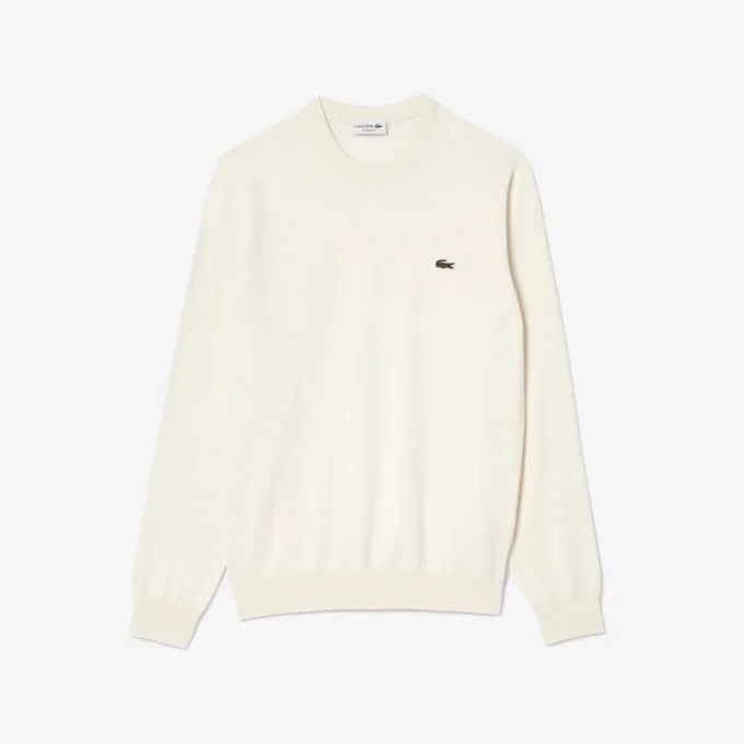Pánský bavlněný svetr s kulatým výstřihem